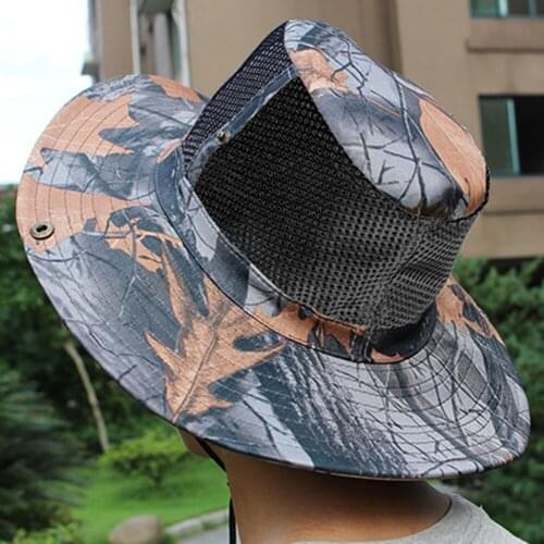 Camouflage Outdoor Hat for Women Men Sports Sunscreen Bucket Fishing Hiking Hunting Cap Outdoor Sports Sun Hat