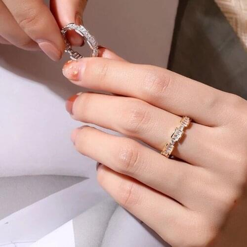 KIOOZOL Fashion Charm Rose Gold Color Multi Style Rings Micro Inlaid ZC For Women Fashion Jewelry 2021 New Arrival 450 KO2