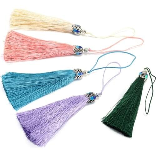 6pcs/lot 10cm Cotton Fringe Small Tassels Cotton Tassels Trim For DIY Bracelet Key Earring Pendant Jewelry Making Accessories