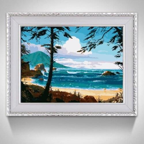 30*40 No Frame Diamond Painting Kit Ocean Pattern Full Round Diamond Painting Cross Stitch DIY Games Wall Decor Diamond Painting