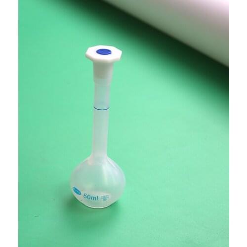 5pcs,50ml,100ml,250ml,500ml,1000ml Volume Long Neck Clear White Plastic Volumetric Measuring Flask Sets