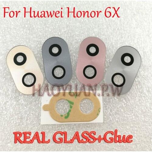 2PC 100% New Original Rear Back Camera Glass Lens Cover with Adhesive Glue For Huawei Honor 6X Fast Ship
