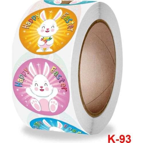 New roll Cute Bunny Easter egg theme sticker gift decoration sticker
