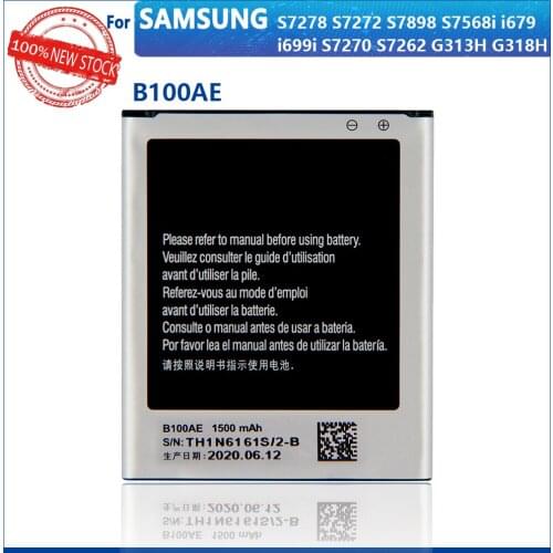 Original B100AE for SAMSUNG GALAXY Trend 2 GT-S7898,S7270,S7392,S7390 i679,GT-S7262,SM-Z130H,SM-G318H i699i G313H G318h S7270