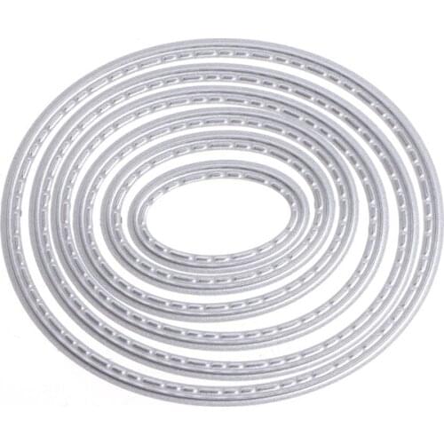 Oval Metal Cutting Dies Stencils DIY Scrapbook Album Paper Card Embossing Craft