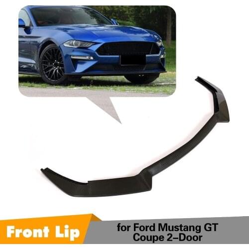 Carbon Fiber Front Lip Spoiler For Ford Mustang 2-Door 2018 2019 Bumper Spoiler Apron