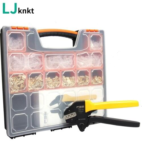 VSB-03B Pliers Tool Cable Cutter Crimping Crimper Wire0.25-10mm20-10AWG 2.8 4.8 6.3 Plug Spade Terminals Insulated Connector kit