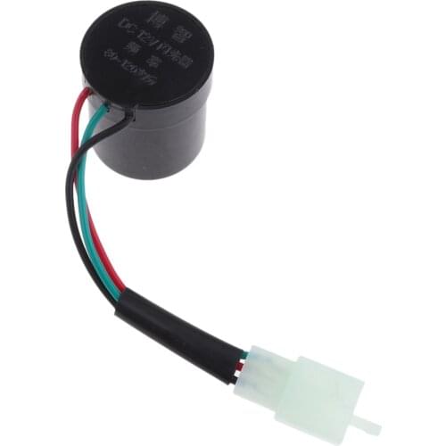 Turn Signal Relay Flasher Round 12V 3 Wire For Scooter Motorcycle
