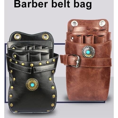 Barber bag Floral barber sun bag new retro with belt shoulder bag scissors barber convenient to store scissors durable and firm