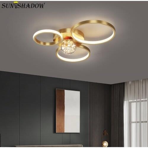 Black&Gold Chandelier Led Lustre Modern Home Chandelier Lamp for Bedroom Living room Kitchen Dining room Indoor Lighting Fixture