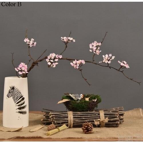 Cherry blossoms tree branch Artificial Silk flowers Sakura Rattan Kudo for fall home Decoration Home table Decor fake flower