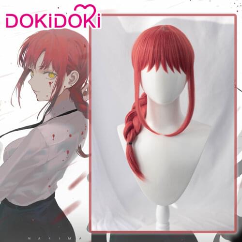Dokidoki Mange Anime Cosplay Chainsaw Man Cosplay Makima Wig Chainsaw Man Makima Costume Women Wig
