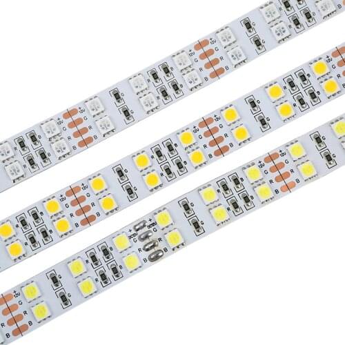 5m 120 LEDs/m 5050 Double Row LED Strip 15mm RGB White Warm White DC12V 24v Silicone Tube Waterproof IP67 Flexible LED Light