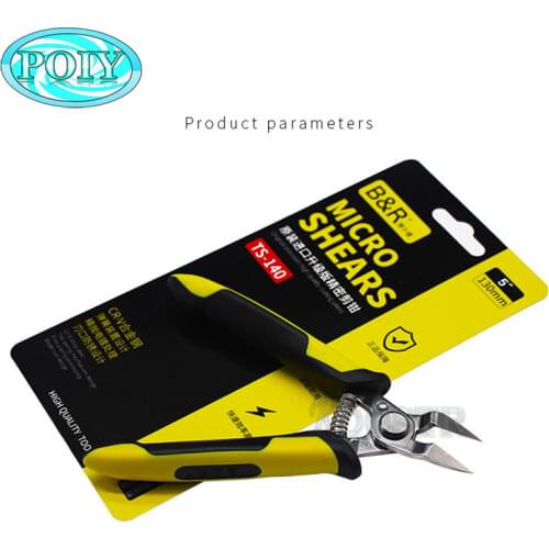 B&R TS-140 Precision Cutting Pliers Cutter Puzzles Model Assembly Cutting Nipper Diagonal Plier Professional Snips Shears