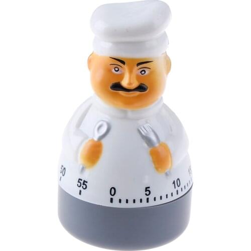 Clock Electronic Cooking Kitchen Timer Assistant Home Baking Tools 60 Minutes Kitchen Knife Fork Chef Timer Dial Alarm Plastic