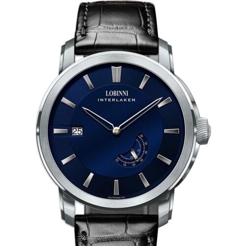 LOBINNI men watches,mens automatic watch man self wind mechanical wristwatch waterproof clock dress timepiece top luxury brand