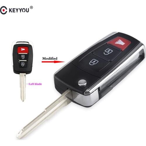 KEYYOU For Proton 3 Button Modified Flip Remote Car Key Shell Keyless Entry Transponder key Cover Case Fob