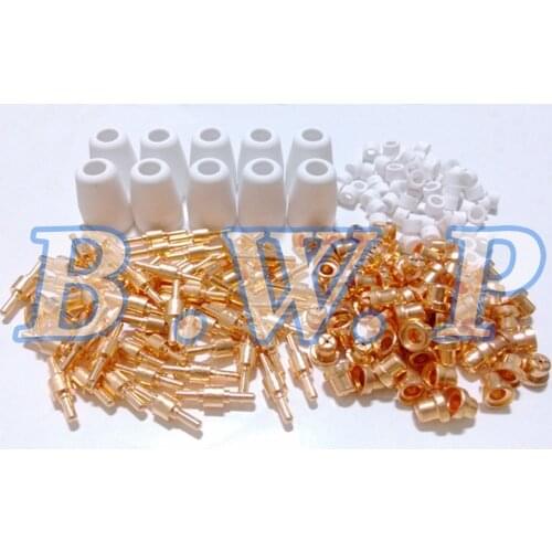 Electrodes and Nozzles Consumables kit for Plasma Cutting Machine Torch PT-31 LGK40, 190pcs