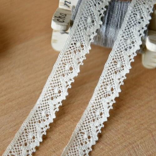 30yards width 1.5cm Fine Cotton Lace Trim fabric Ribbon DIY Handmade Craft clothing Shoes Tablecloth Sewing Decoration Material