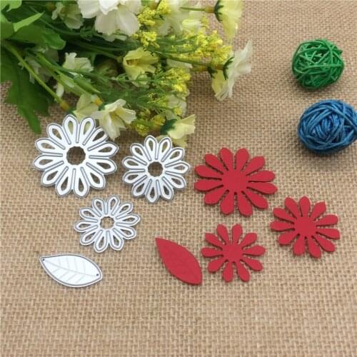 4x Metal Flowers Scrapbooking Leaf Flower Metal Cutting Dies Stencil DIY Decorative Album Embossing Paper Crad