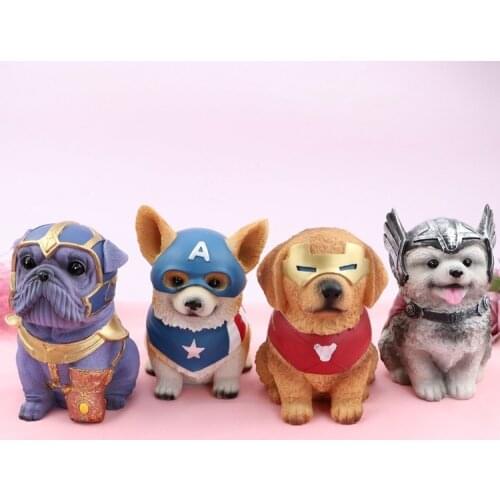 Cute Bulldog Dog Piggy Bank Piggy Bank Hero Corgi Golden Retriever Husky Dog Toy Decoration Decorative Resin Creative Model