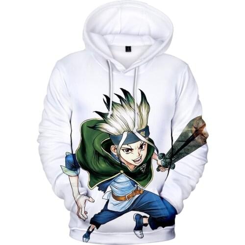 Fashion Design Hot Koop Dr Steen Hoodies Mannen/vrouwen Sweatshirts Mode Anime Dr Steen Hoodies Heren Winter Sweatshirt Teenage