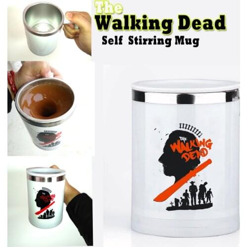 New Arrive walking dead Automatic self stirring mug light magiccofffee milk Stainless Steel Cup Surprice gift for best friend