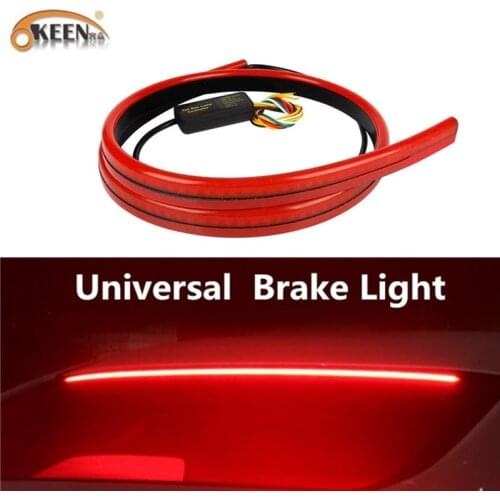 OKEEN Waterproof 90cm Car Accessories Styling Brake Lamp Auto Flexible Universal LED High Mount Stop Rear Tail Warning Light 12V