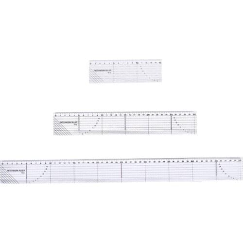 15CM 30CM 50CM Plastic Transparent French Curve Ruler SplIne Sewing Patchwork Feet Tailor Yardstick Cloth Cutting Rulers