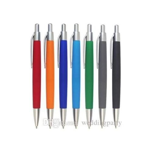 Plastic rubber printing fast delivery black refill ballpoint pen ball pen promotional pen