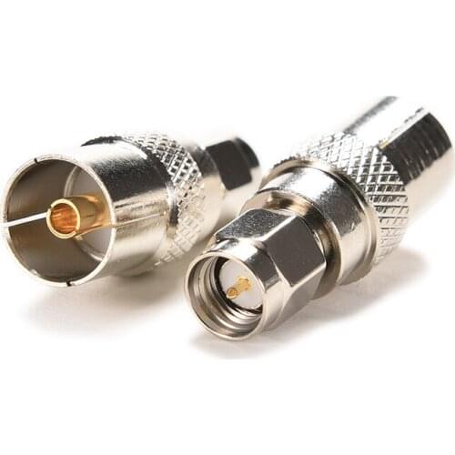 IEC PAL DVB-T TV female jack to SMA plug male connector straight Adapter