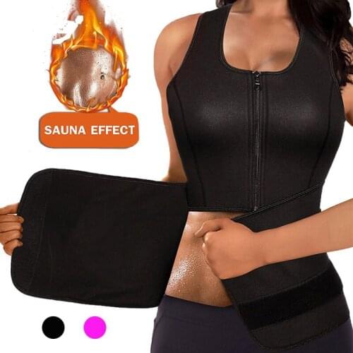 S-4XL Body Shaper Sweat Plus Size Firm Waist Trainer Women Slimming Vest Shapewear Adjustable Corset Weight Loss Tummy Shaper