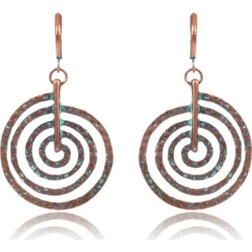 HC New Cool Mosquito Coil Shaped Statement Earring Women Ethnic Jewelry Simple Style Personality Earrings Vintage Boho Earring F