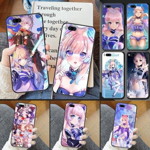 Genshin Impact Sangonomiya Kokomi Phone case For Xiaomi Mi Max Note 3 A2 A3 8 9 9T 10 Lite Pro Ultra black silicone cover