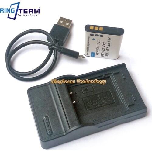 DB-L80 DB-L80A Battery USB Charger For Sanyo Pentax Digital Cameras DMX-CG10 CG11 CG10 VPC-CG10BK VPC-X1200 Box-18 40C Box18