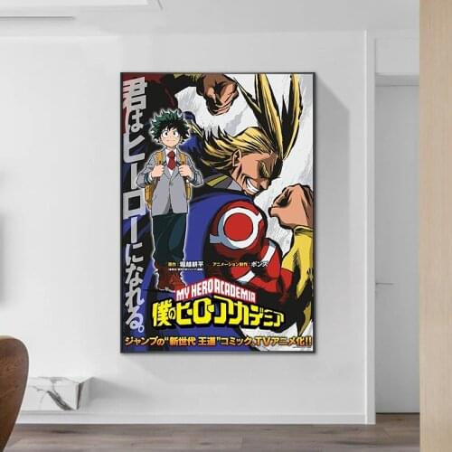 Japanese Poster My Hero Academia Original Design Anime Wall Art Print Scroll Poster,20 x 28 Inches,No Frame
