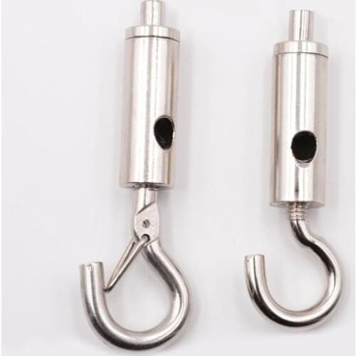 Ceilling light rope clip with hooks Wire gripper 1-1.5MM steel rope clip clamp holder picture hanging steel hanging locker