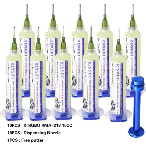 KINGBO RMA-218 10CC Solder Paste Flux For Soldering Assist Needle mouth (2pcs/lot 5pcs/lot 10pcslot 20pcs/lot)