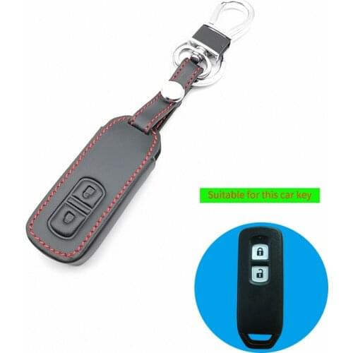 2 buttons leather car remote key case key cover for Honda N Nbox Plust Box Personalized NO Wagon N motorcycle protect shell