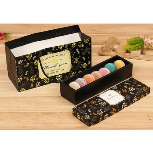 23*6*5cm Flower Makaron Box, Christmas Romantic Cake Gift Boxes,Chocolate Muffin Biscuits Box for Cookie Package 100pcs/lot