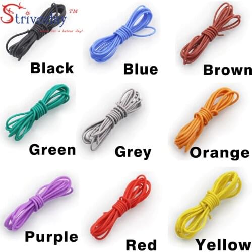 5m/lot 16.4ft 24AWG Flexible Silicone Wire Cable wires RC Cable Copper Standed Wire soft Electrical Wires cable To DIY