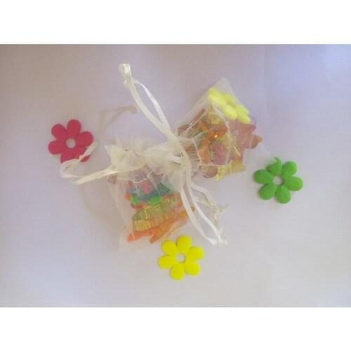 20*30cm 5000pcs Organza Bag Beige Drawstring bag jewelry packaging bag for tea/gift/food small transparent pouch Yarn bag