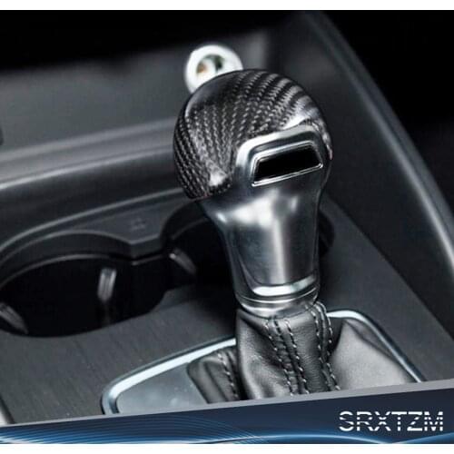 ABS Carbon Fibre For Audi A3 8V S3 A4 B8 A5 A6 C7 S6 A7 S7 A8 Q5 Q7 Car Speed Gear Shift Knob Head Cover Sticker