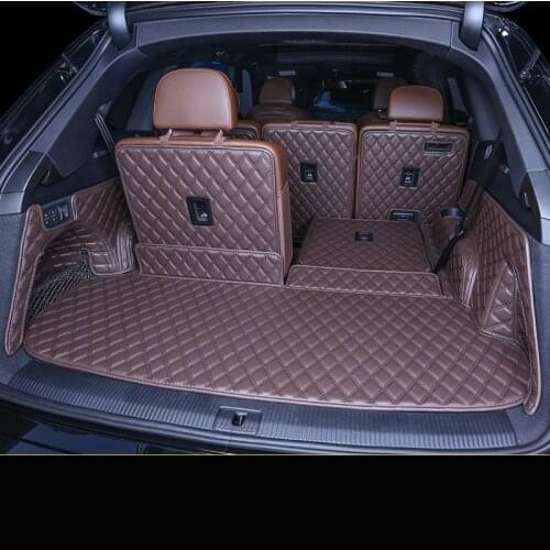 Special Full Covered Waterproof Durable Non Slip Car Boot Mats for Audi Q7 Q8 2006-2020 Year 5 Seats 7 Seats Trunk Carpets