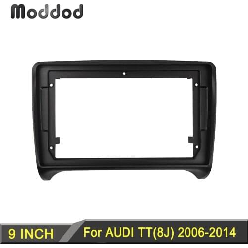 9 inch Car Radio Fascias Fit for 2000 AUDI TT Dashboard Installation Trim Kit Frame Stereo DVD Player Panel Face Plate Bezel