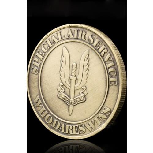 British Army SAS Sniper Bronze Commemorative Coin Who Dares Wins Special Air Service Military Challenge Collectibles Gifts