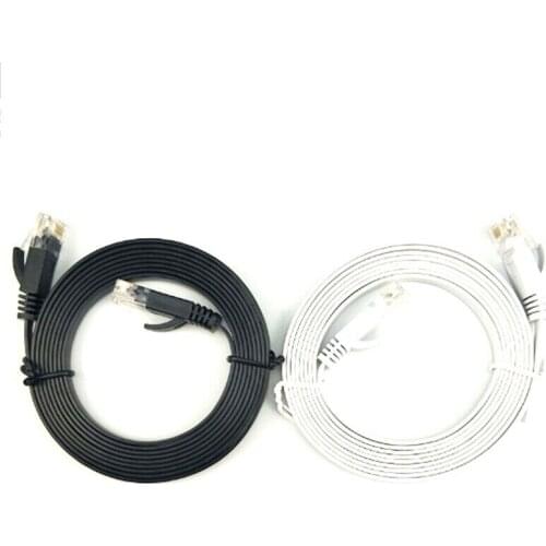 CAT6 Flat Ethernet Cable RJ45 Lan Cable 0.5m/1m Flat UTP Patch Interesting Lot top quality For Computer Router Laptop