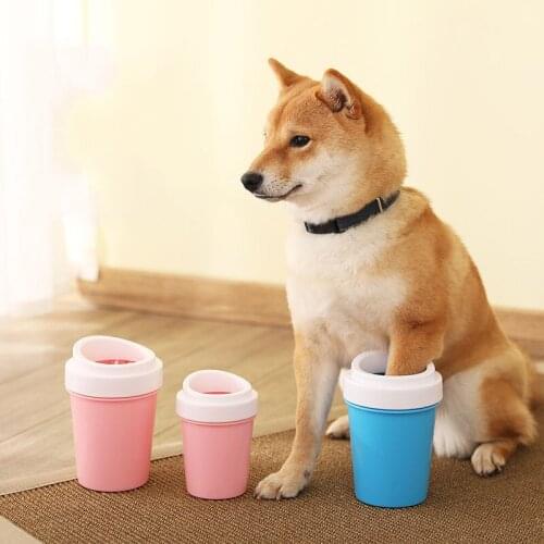 Dog Paw Cleaner Cup Soft Silicone for Dogs Foot Wash Tool Pet Feet Washer Portable Cat Dirty Paw Cleaning Wash Brush Cup