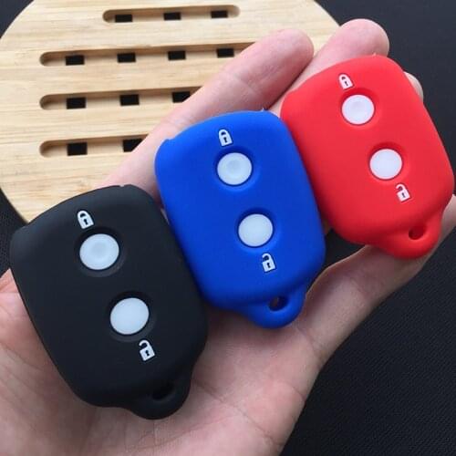 Key Cover For Daihatsu Terios 2 Silicone Car Key Cover Protected FOB Shell Case for Avanza Rush Corolla Ipsum 2button key