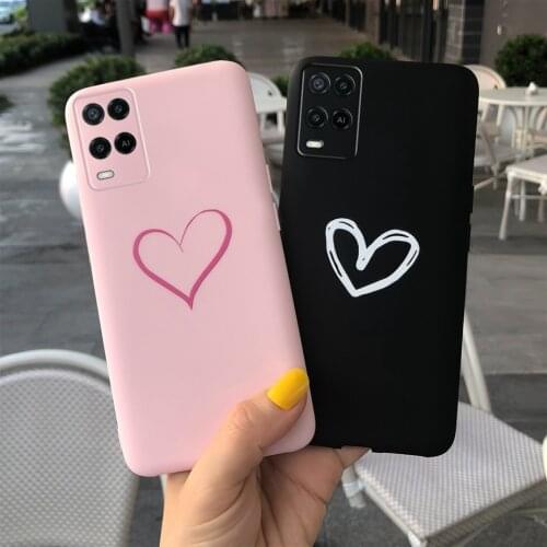 For Oppo A54 Case CPH2239 Soft Silicone Cute Couple Love Heart Phone Cases For Oppo A54 A 54 OppoA54 Back Cover Shockproof Coque